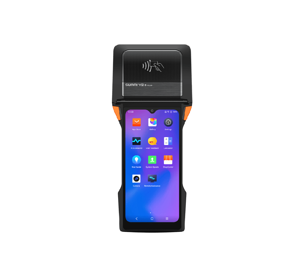 V2s PLUS-Smart Mobile Terminal SUNMI V2s PLUS EN(MT8768, 6.22HD+,3+32G,NFC,2M+13M Camera,
Scanner, US 4G, 80 Label Printer, GMS-EDLA,
5V2A US Adapter)