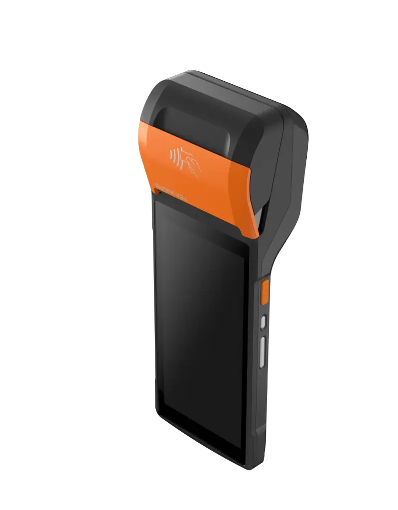 V2s-Smart Mobile Terminal SUNMI V2s EN（5.5HD+,MT8766,32G+3G,8M+2
M Camera,NFC,2*NanoSIM+MicroSD,US 4G,GMS
-GL,Label Printer,US Adapter）