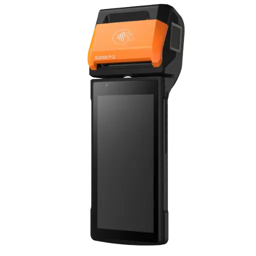 [P07054057] P2-Smart Payment Terminal Sunmi P2 EN (MT8765,RF17660,1902T,2G+16G,5M Camera,
SS1104,dual SIM, America 4G, US Adapter)V2